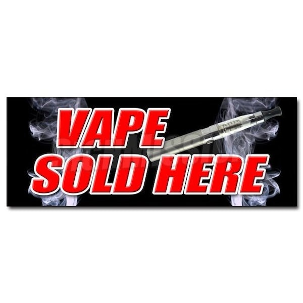 VAPE SOLD HERE DECAL sticker vapor pen liquid flavors smoke smoker hookah, D-36 Vape Sold Here